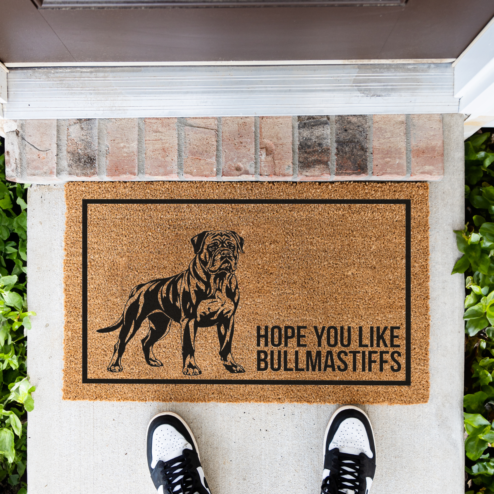 Hope You Like BullMastiffs Funny Welcome Doormat, Funny Dog Mat, Indoor Outdoor Rug, Home Entryway Decor