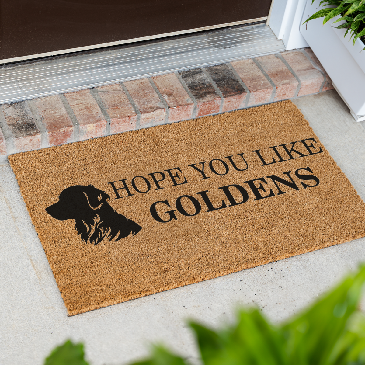 Golden Retriever Doormat, Hope You Like Goldens Welcome Mat, Golden Retriever Gift, Dog Lover Door Mat, Funny Dog Home Decor, Golden Gift