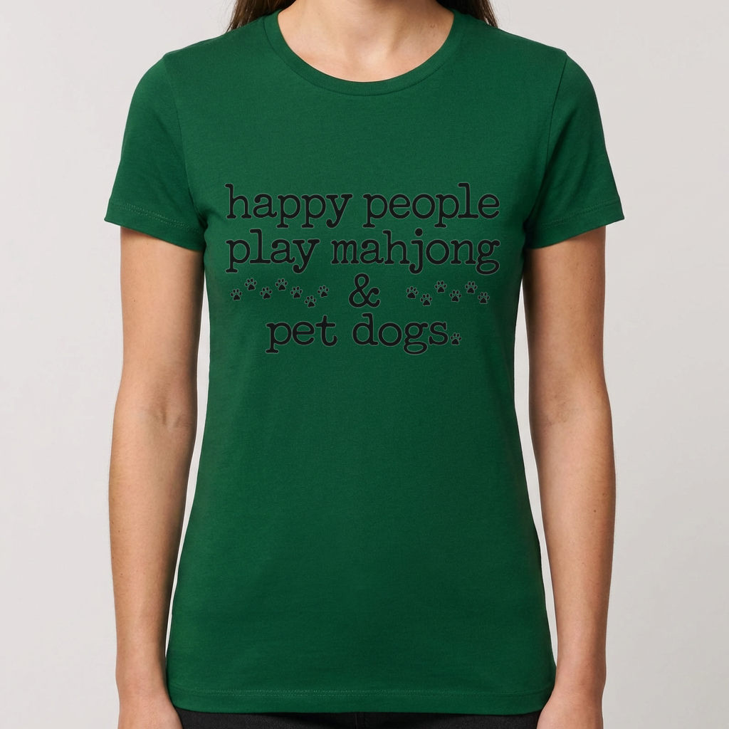 Mahjong Shirt for Dog Lovers, Happy People Play Mahjong and Pet Dogs Tee, Funny Mahjong Gift, Dog Mom Shirt, Mahjong Player T Shirt