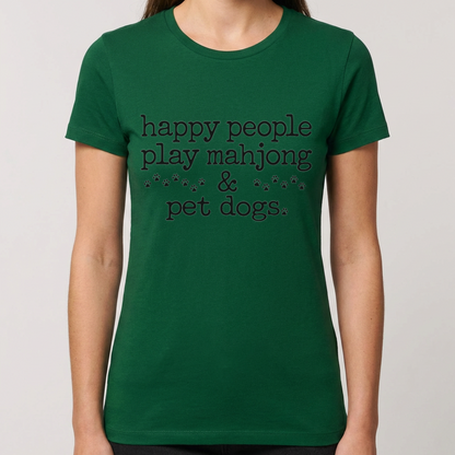Mahjong Shirt for Dog Lovers, Happy People Play Mahjong and Pet Dogs Tee, Funny Mahjong Gift, Dog Mom Shirt, Mahjong Player T Shirt