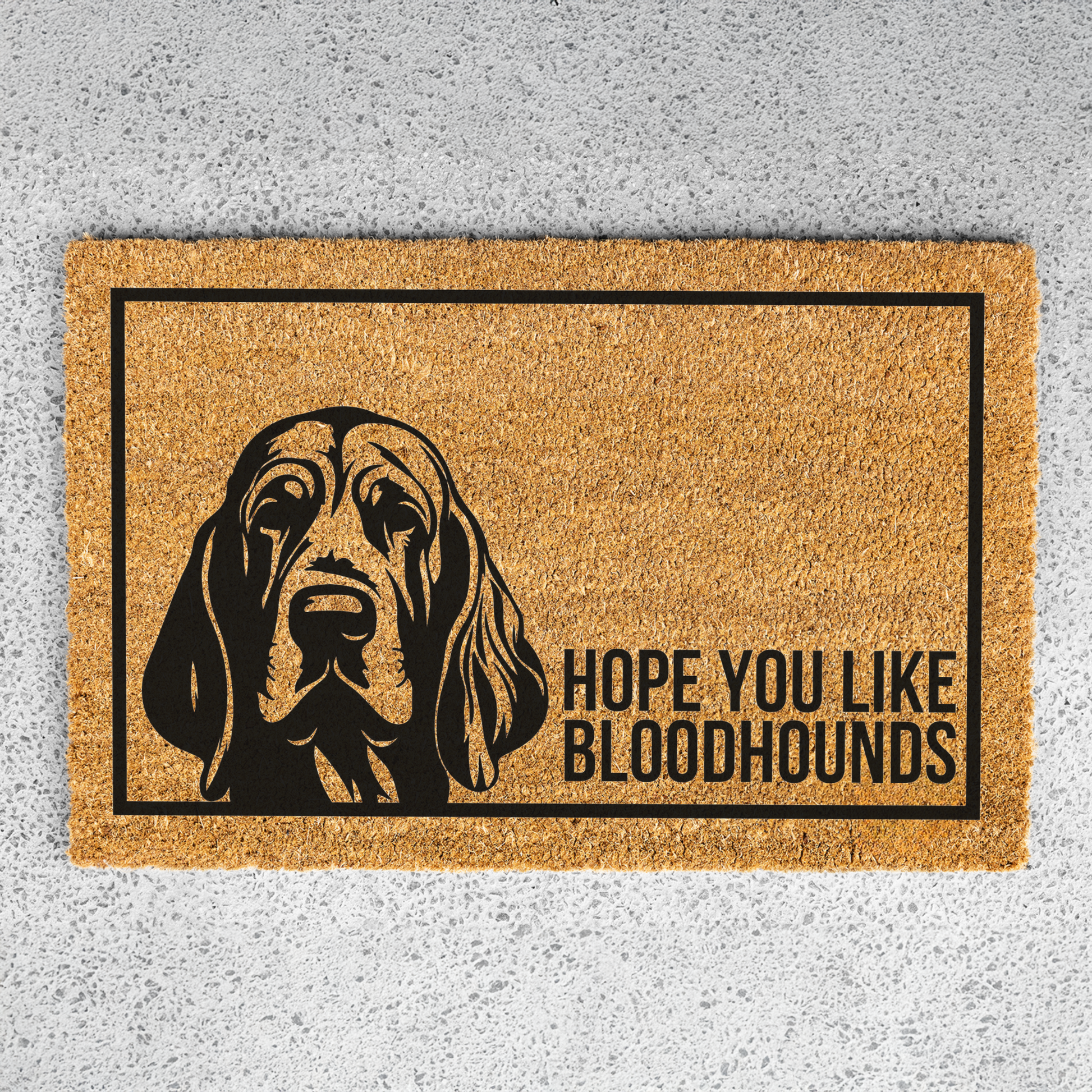 Hope You Like Bloodhounds doormat Welcome Dog Funny Doormat, Dog Bloodhounds Entryway Rug, Housewarming Gift, Indoor Outdoor Decor