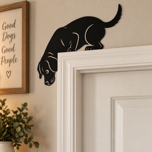 Dog Door Frame Decor