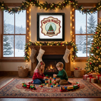 Winter Wishes - 1:1 Wooden Framed Decor - Rustic Charm - Perfect Holiday Gift