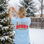 MERRY Christmas - Women's Heavy Cotton T-Shirt - Festive Holiday Apparel - Perfect Gift