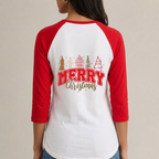 MERRY Christmas - Unisex Heavy Cotton™ Raglan Tee - Festive Holiday Apparel