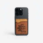 Have Yourself A Merry Little Christmas - Leather Phone Wallet - Custom Engraved Gift