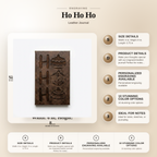 Ho Ho Ho - Leather Journal with Engraving - Perfect Holiday Gift