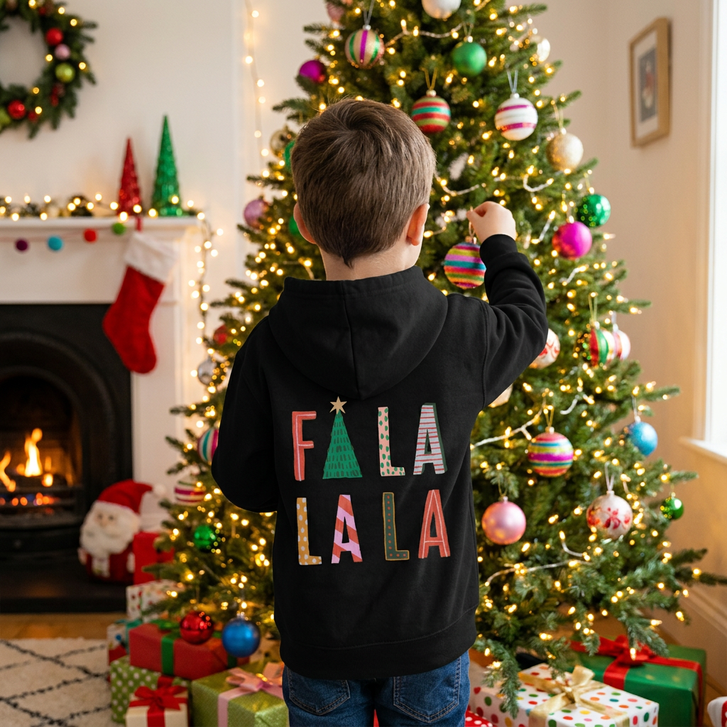 Fa La La - Unisex Heavy Blend™ Hooded Sweatshirt - Cozy & Festive Apparel