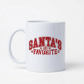 Santa's Favorite - Coffee Mug with Festive Design - Perfect for Holiday Cheer
