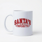 Santa's Favorite - Coffee Mug with Festive Design - Perfect for Holiday Cheer