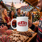 Santa's Favorite - Coffee Mug with Festive Design - Perfect for Holiday Cheer
