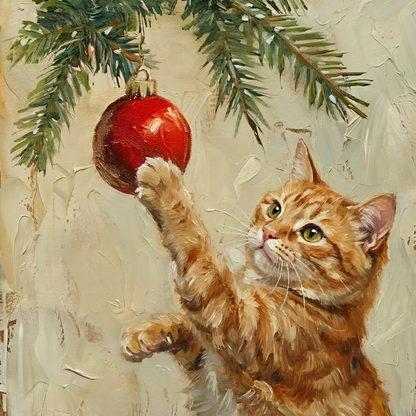 Christmas Cat Framed Wall Art