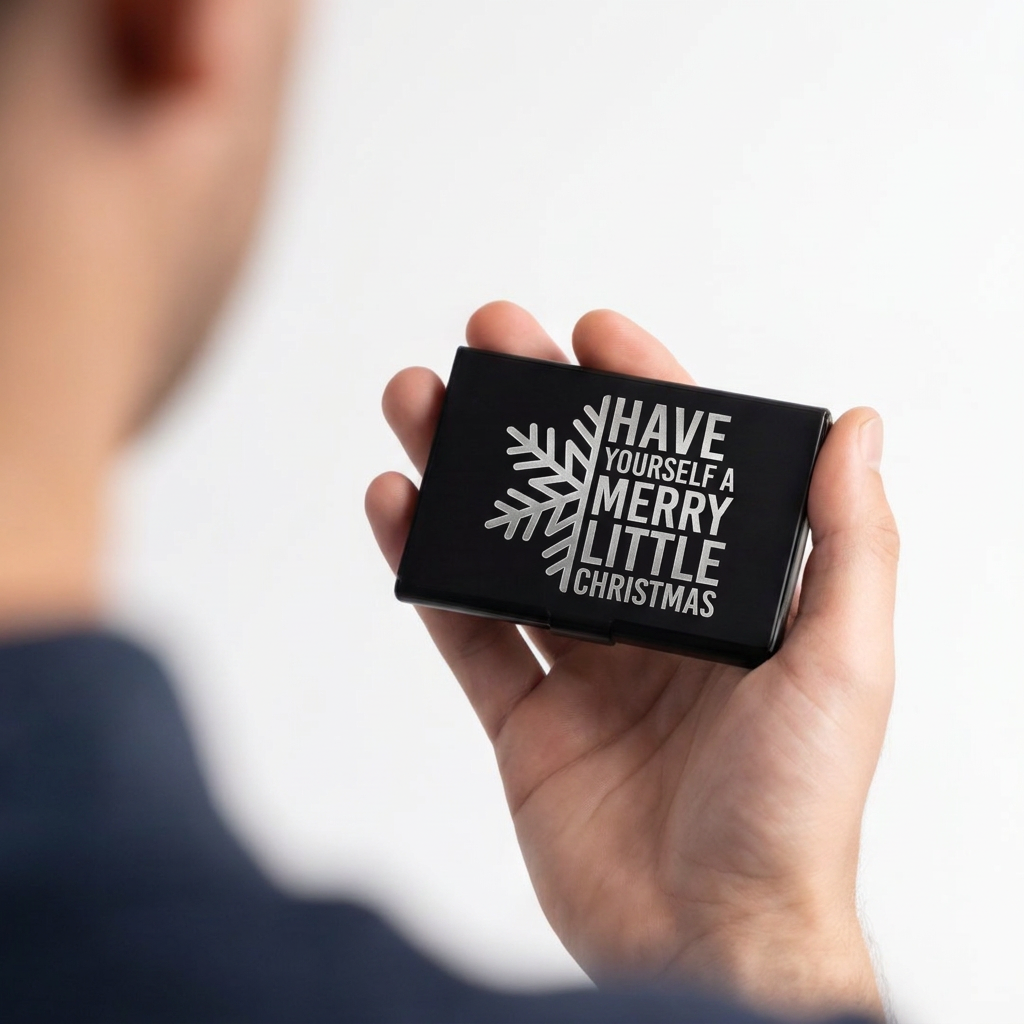 Have Yourself A Merry Little Christmas - Aluminum Credit Card Holder - Festive Gift for Holiday Enthusiasts