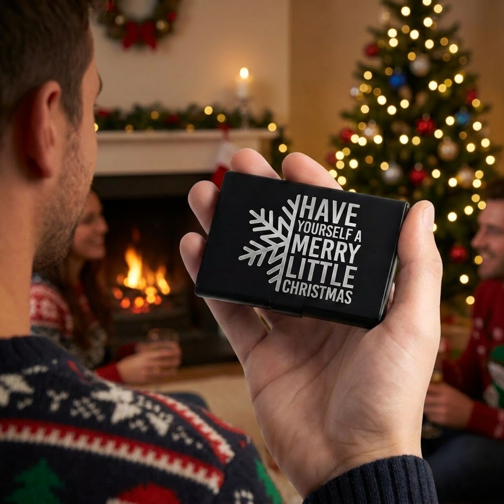 Have Yourself A Merry Little Christmas - Aluminum Credit Card Holder - Festive Gift for Holiday Enthusiasts